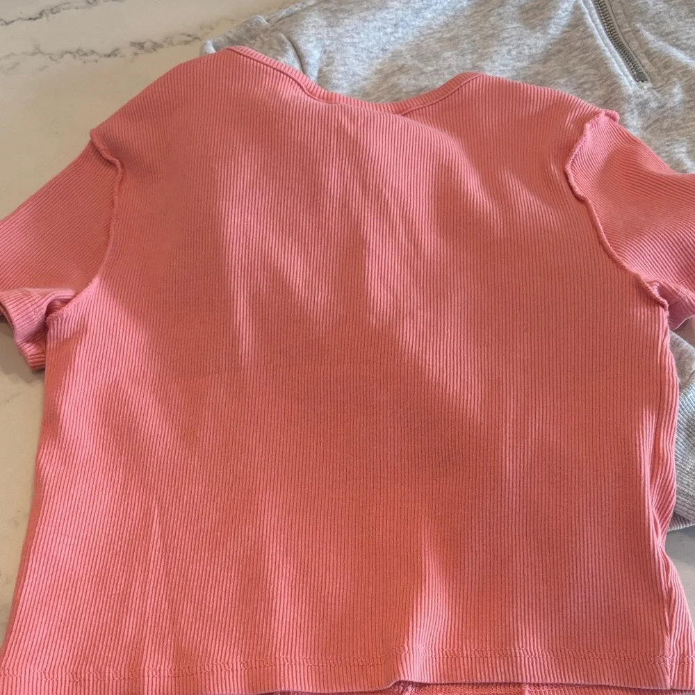 H&M Gray and Pink Kids Sweatshirt and Tee Set